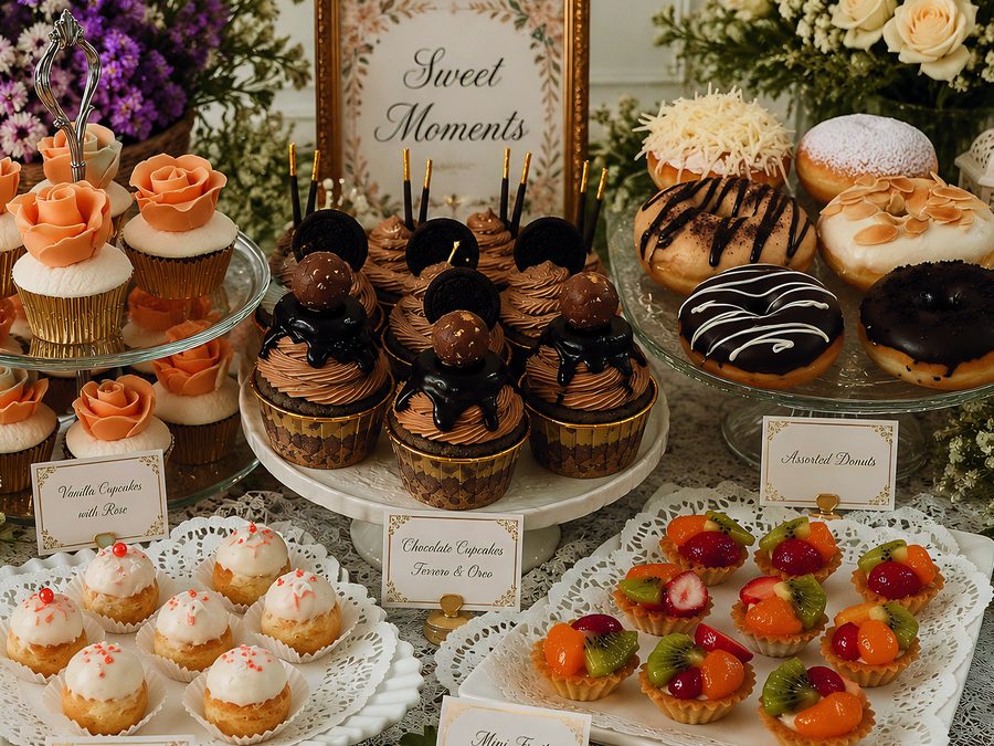 Dessert table lengkap untuk acara spesial